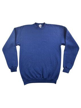 Vintage BIKE Sweatshirt Mens LT Blue Crewneck Fleece Pullover Big & Tall Blank